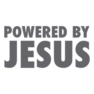 Powered By Jesus Decal (Grey)